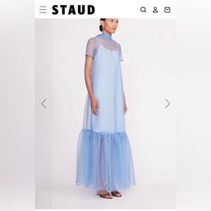 STAUD Calluna Dress French Blue Size Small. Worn Once! Professionally Cleaned